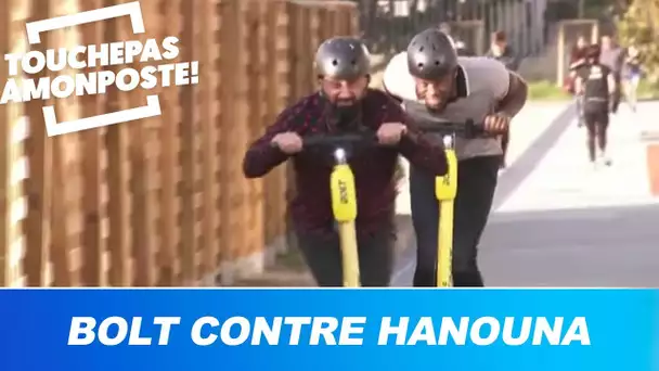 Trottinettes électriques : Usain Bolt fait la course avec Cyril Hanouna