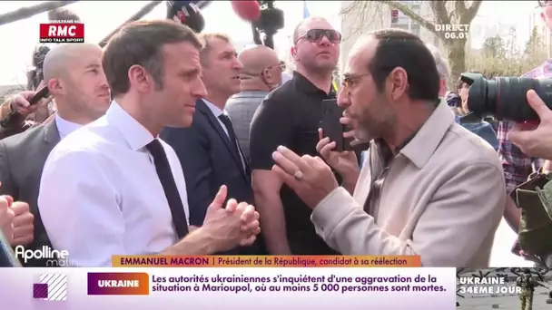 Présidentielle : Emmanuel Macron interpellé sur le pouvoir d'achat à Dijon