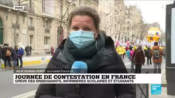 Journée de contestation en France : grève des enseignants, infirmiers scolaires et étudiants