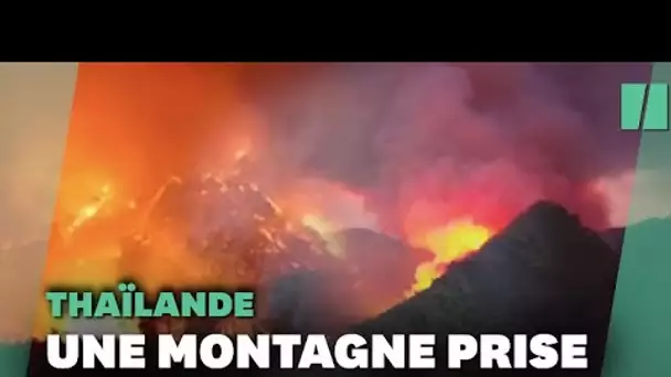 Cette montagne prise dans les flammes en Thaïlande a tout d’un volcan