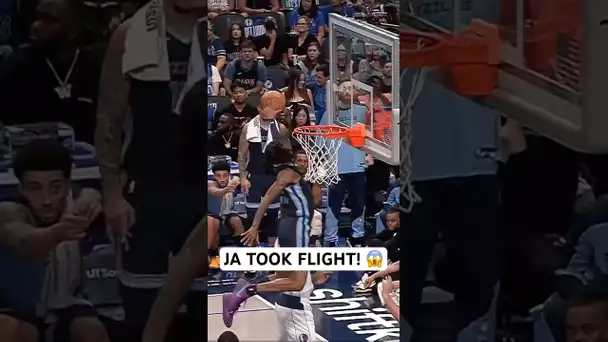 Ja Morant nearly hit his head on the backboard for this chasedown block 🤯 | #Shorts