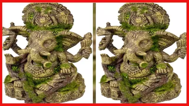 Blue Ribbon 006159 Exotic Environments Ganesha Statue with Moss