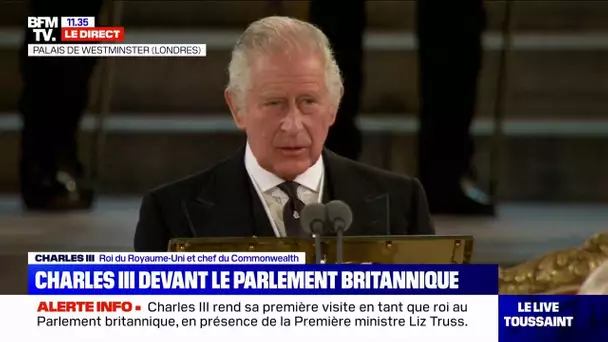 Mort d'Elizabeth II: le discours du roi Charles III devant le Parlement britannique