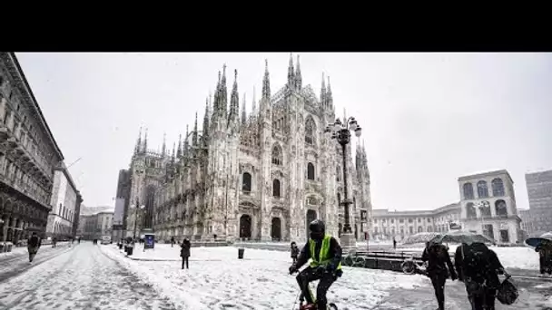 Fortes chutes de neige à Milan