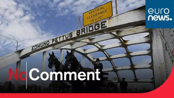 Tout un symbole, le cercueil de John Lewis traverse le pont Edmund Pettus à Selma