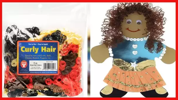 Hygloss Products Fake Curly Hair - Great for All Types of Arts and Crafts - Easy to Apply - 4 oz