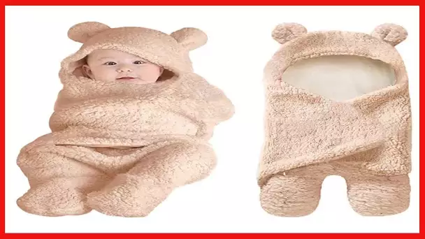 XMWEALTHY Cute Newborn Baby Boys Girls Blankets Plush Swaddle Blankets Brown