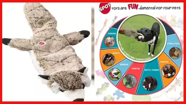 SPOT Ethical Pets Raccoon Skinneeez Extreme Stuffingless Quilted Dog Toy, 23"