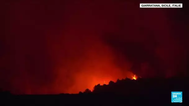 Incendies en Italie : plusieurs feux au sud, record de température en Sicile • FRANCE 24