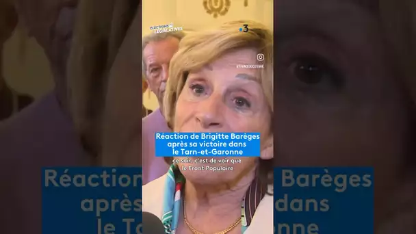 Réaction de Brigitte Barèges (LR allié RN) après sa victoire dans le Tarn-et-Garonne.