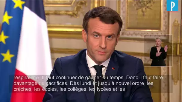 Emmanuel Macron : les établissements scolaires  fermés « jusqu'à nouvel ordre »