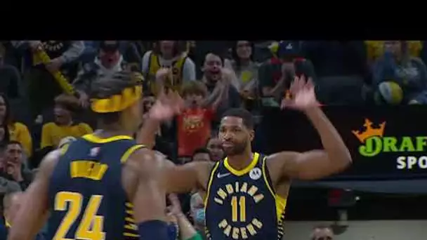 Tyrese Haliburton OOP To Tristan Thompson Brings ROOF DOWN! 🔥