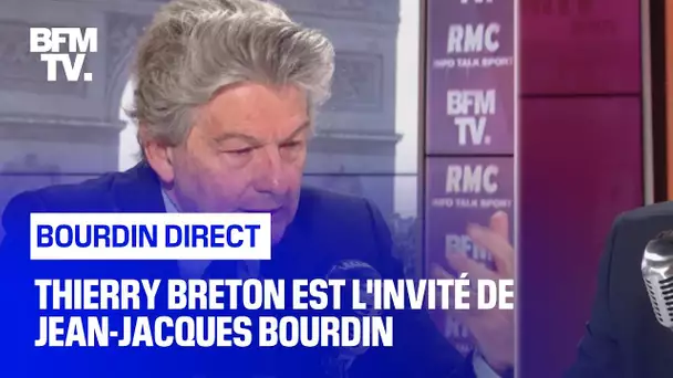 Thierry Breton face à Jean-Jacques Bourdin en direct