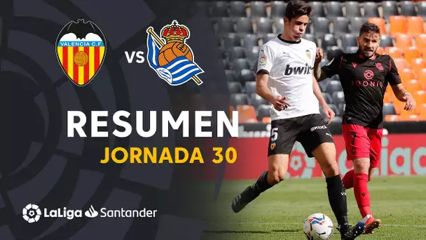 Resumen de Valencia CF vs Real Sociedad (2-2)