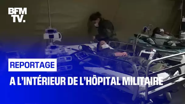 A l’intérieur de l’hôpital militaire