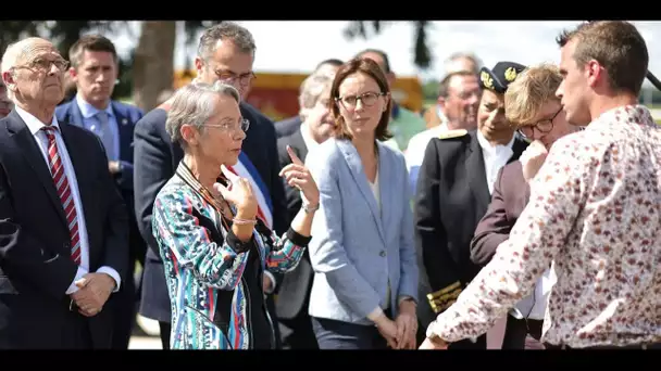 Dans le Loiret, Elisabeth Borne au chevet des agriculteurs touchés par la sécheresse