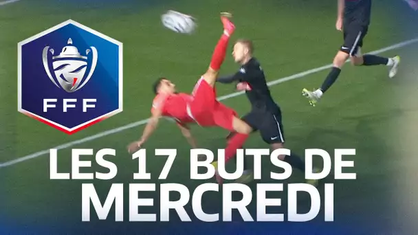 17 buts, dont un retourné  : les 8e de finale de mercredi (Coupe de France)