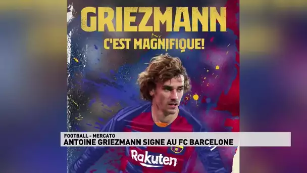 Antoine Griezmann signe au F.C. Barcelone