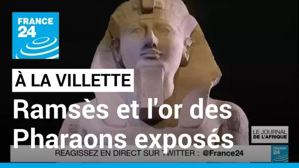 Ramsès et l'or des Pharaons à la Villette : le masque funéraire du roi égyptien exposés