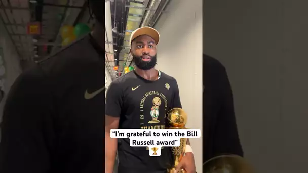 Jaylen Brown sounds off on winning the #NBAFinals MVP trophy! 🏆🔥|#Shorts