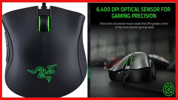 Razer DeathAdder Essential Gaming Mouse: 6400 DPI Optical Sensor - 5 Programmable Buttons - Mechanic