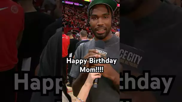 Wholesome moment as Tari Eason hijacks a sideline report to wish his mom happy birthday!