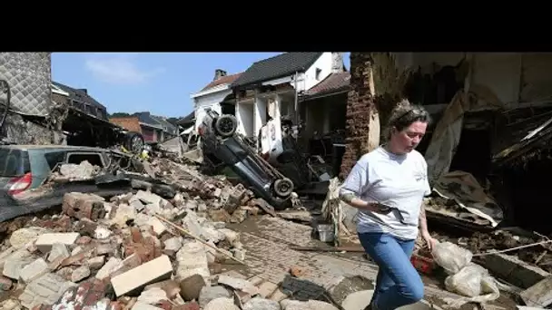 Inondations en Belgique : le pays observe une minute de silence • FRANCE 24