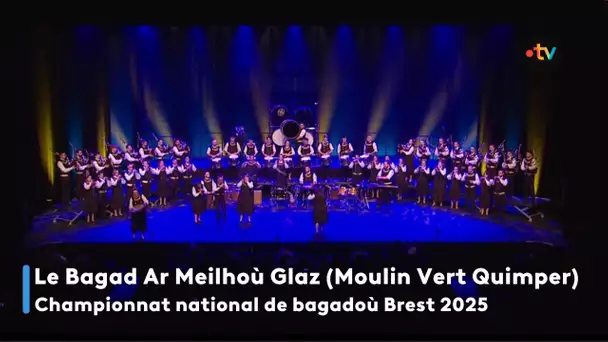 Bagad Ar Meilhoù Glaz (Moulin Vert Quimper) au championnat des bagadoù 2025