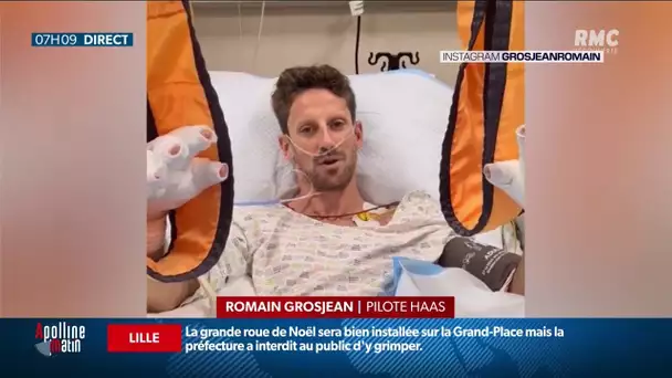 Romain Grosjean rassure ses fans sur Instagram après son impressionnant accident