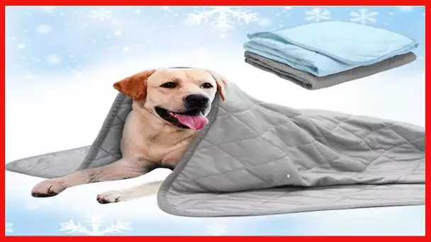 2 Pack Dog Cooling Blanket 28*22 Lightweight Self Cooling Pad for Kennel Sofa,Ice Silk Cooling Bed