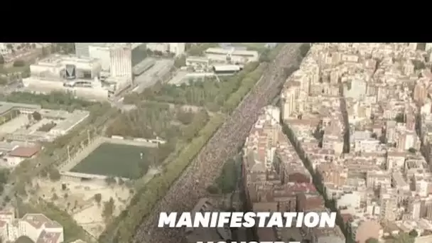 À Barcelone, 500.000 manifestants indépendantistes dans les rues