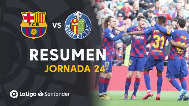 Resumen de FC Barcelona vs Getafe CF (2-1)