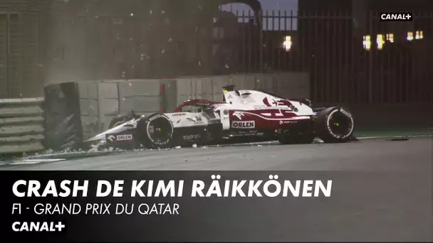 Kimi Räikkönen rentre dans le mur