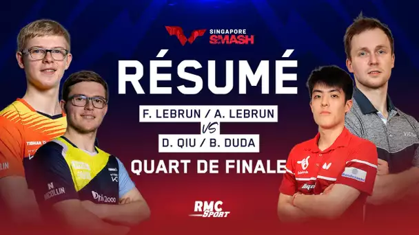 Résumé : Les frères Lebrun plus forts que la bête noire de Félix ? (WTT Singapour Smash)