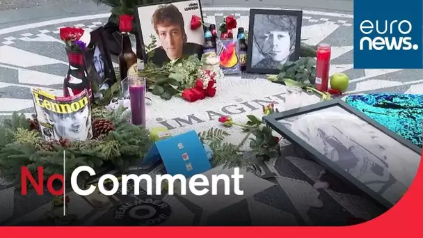 L'hommage des fans à l'inoubliable John Lennon