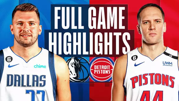 MAVERICKS at PISTONS | FULL GAME HIGHLIGHTS | December 1, 2022