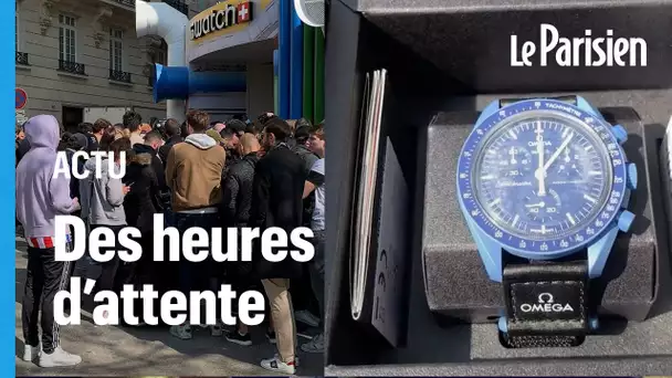 Une montre Swatch crée des embouteillages sur les trottoirs des Champs-Elysées