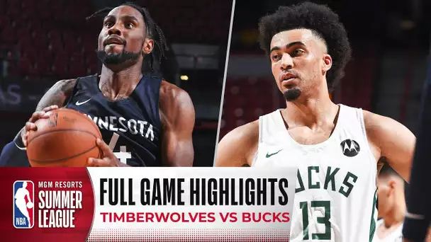 TIMBERWOLVES at BUCKS | NBA SUMMER LEAGUE | FULL GAME HIGHLIGHTS