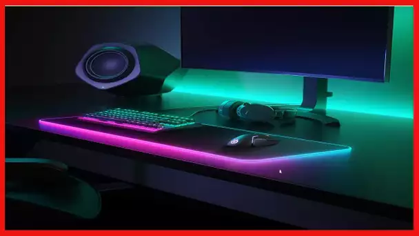 SteelSeries QcK Gaming Surface - XL RGB Prism Cloth - Sized to Cover Desks - Optimized For Gaming