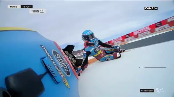 La chute d'Alex Marquez à Valence