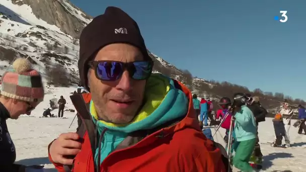 La station de ski de Gourette reste ouverte (et enneigée) malgré l'épidémie de Coronavirus.