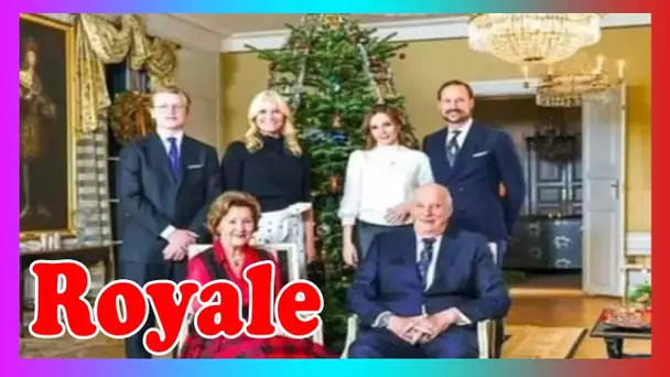 La famille royale de Norvège publie une c@rte de Noël festive annuelle du palais d'Oslo