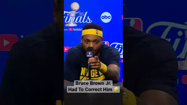 “I’m 6’4” by the way” - Bruce Brown Jr. Corrects The Reporter! 🤣 | #Shorts