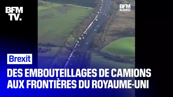 Brexit: d'immenses embouteillages de camions de marchandises aux portes du Royaume-Uni