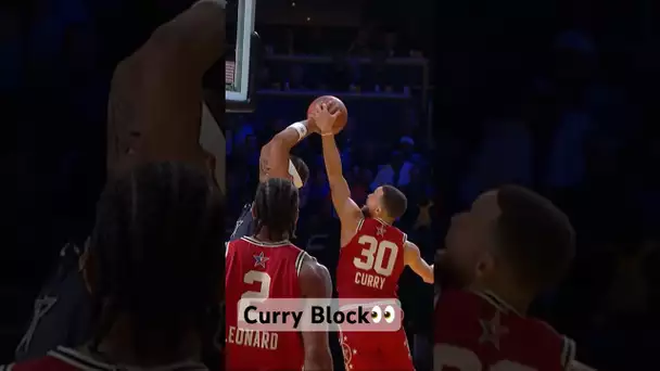 Stephen Curry With The Block!👀✋#NBAAllStar| #Shorts