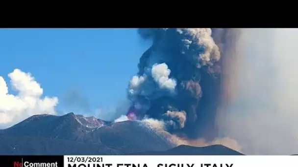 Éruption de l'Etna : des panaches de fumée à 4 000 mètres