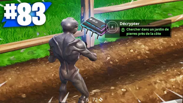 PUCE DE DECRYPTAGE 83 : CHERCHER DANS UN JARDIN DE PIERRE PRES DE LA COTE ! (FORTNITE DEFIS)