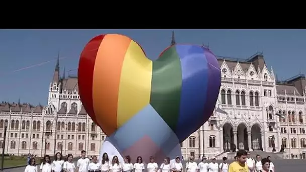 Des militants LGBT en opposition au premier ministre Viktor Orbàn