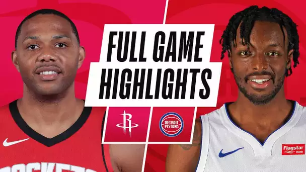 ROCKETS at PISTONS | FULL GAME HIGHLIGHTS | January 22, 2021