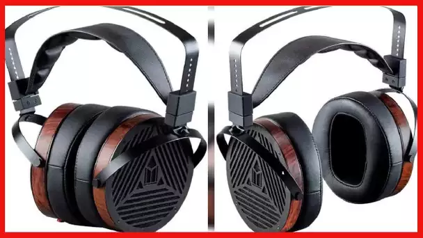 Monolith M1060 Over Ear Planar Magnetic Headphones - Black/Wood With 106mm Driver, Open Back Design,